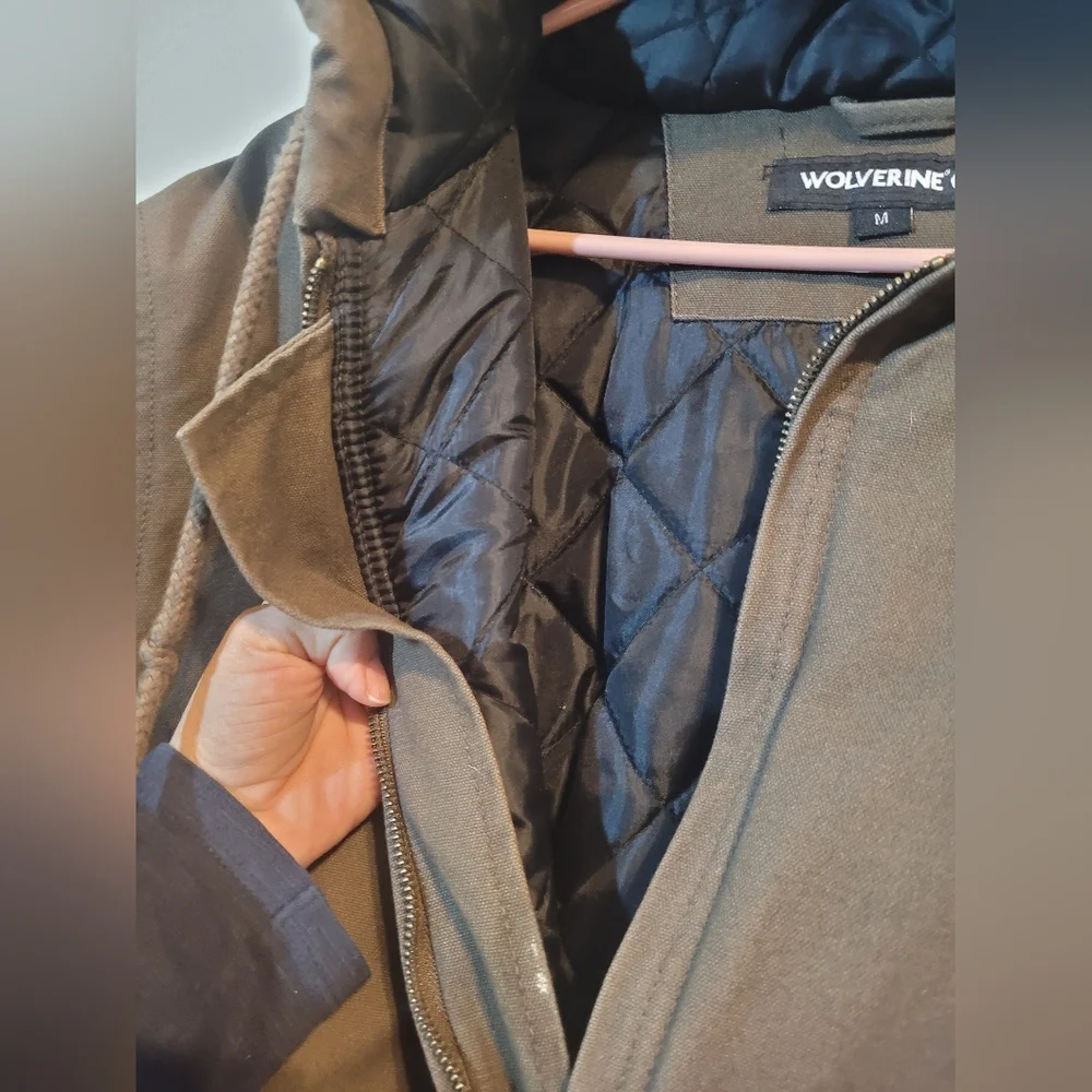 Brown Workwear Hooded Jacket. - Picture 8 of 8